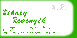 mihaly remenyik business card